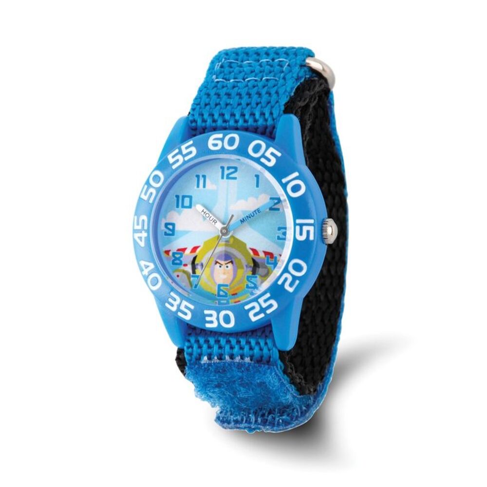 Disney Boys Toy Story Buzz Acrylic Blue Band Time Teacher Watch